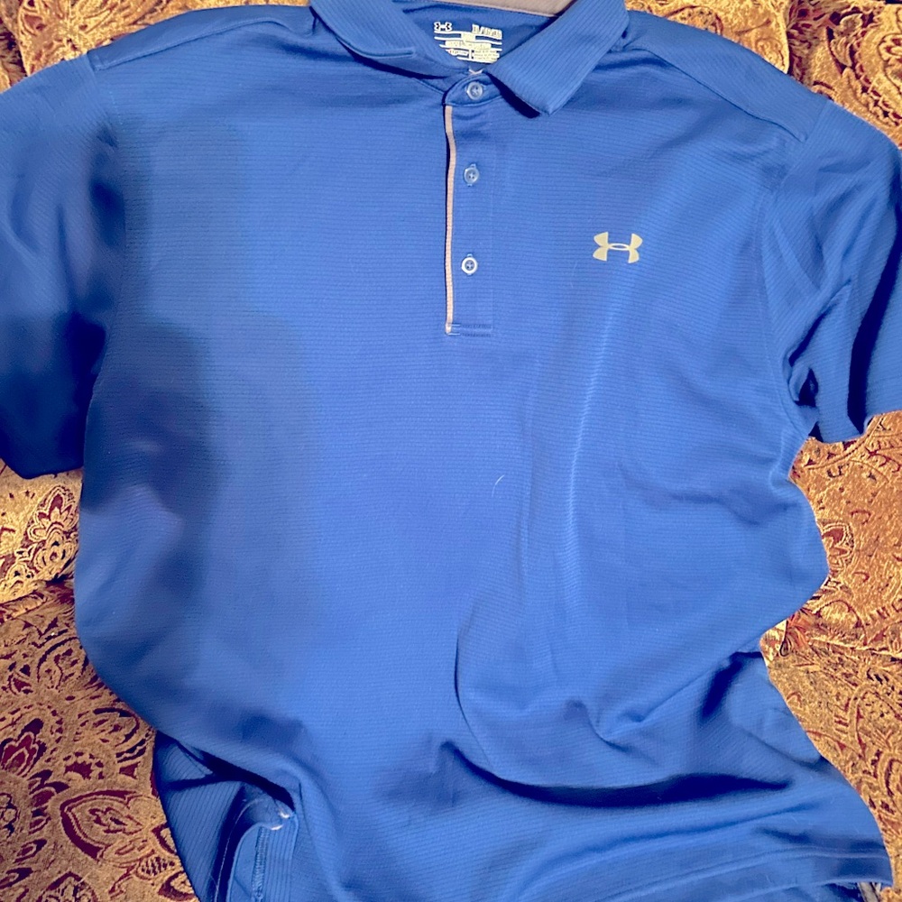 2 Under Armor polo style shirts in almost new condition.